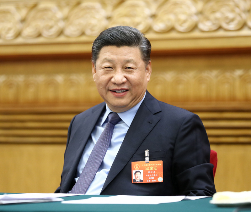 2019年3月10日，習近平總書記參加十三屆全國人大二次會議福建代表團的審議。