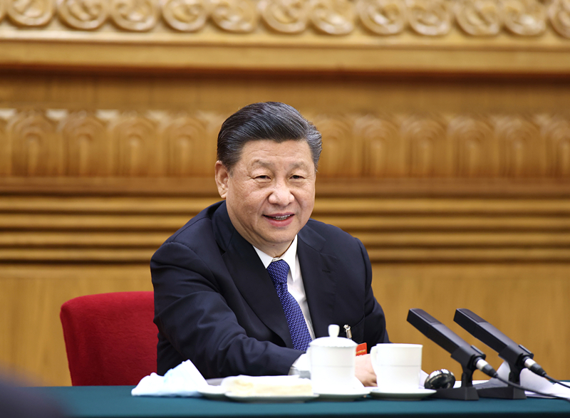 2021年3月5日，中共中央總書記、國家主席、中央軍委主席習(xí)近平參加十三屆全國人大四次會(huì)議內(nèi)蒙古代表團(tuán)的審議。