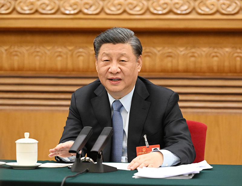 2023年3月5日，習近平總書記參加他所在的十四屆全國人大一次會議江蘇代表團審議。