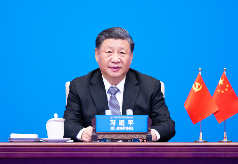 2023年3月15日，習近平主席在北京出席中國共產黨與世界政黨高層對話會，并發(fā)表題為《攜手同行現(xiàn)代化之路》的主旨講話。